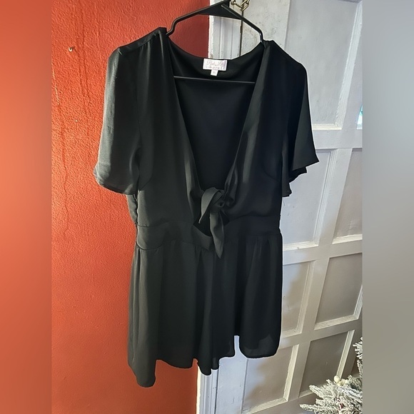 Pink Lily Black Romper Love For A Lifetime XL - Picture 9 of 15